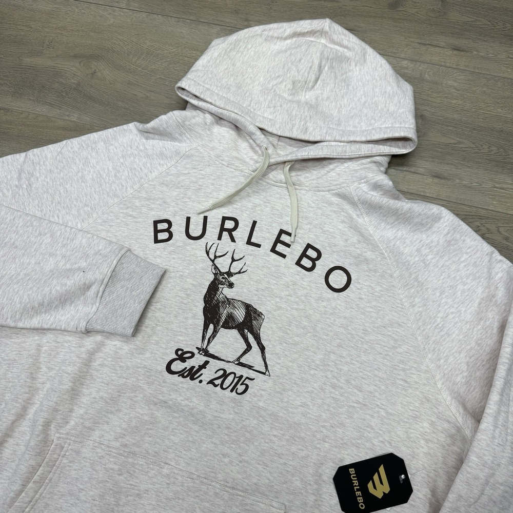 NWT Burlebo Buck Deer Graphic Fleece Hoodie Men's Sz XXL Casual Outdoor